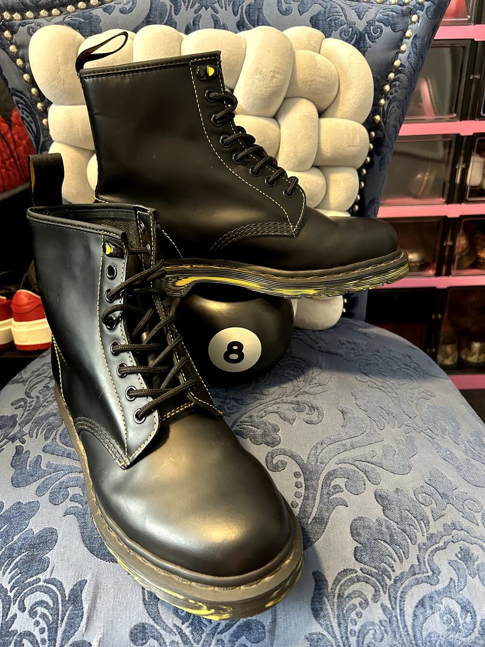 Dr Martens 1460 Yellow Marble Soled size 9/EU 41